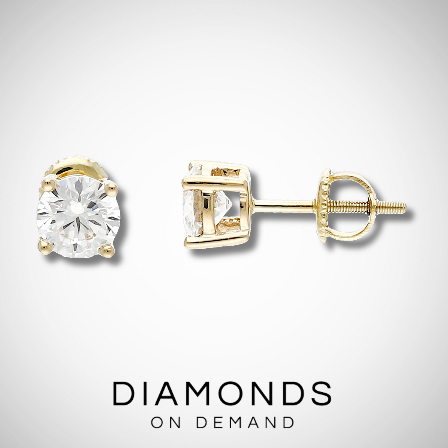 Diamond Stud Earrings - White Gold (over 3 carat)