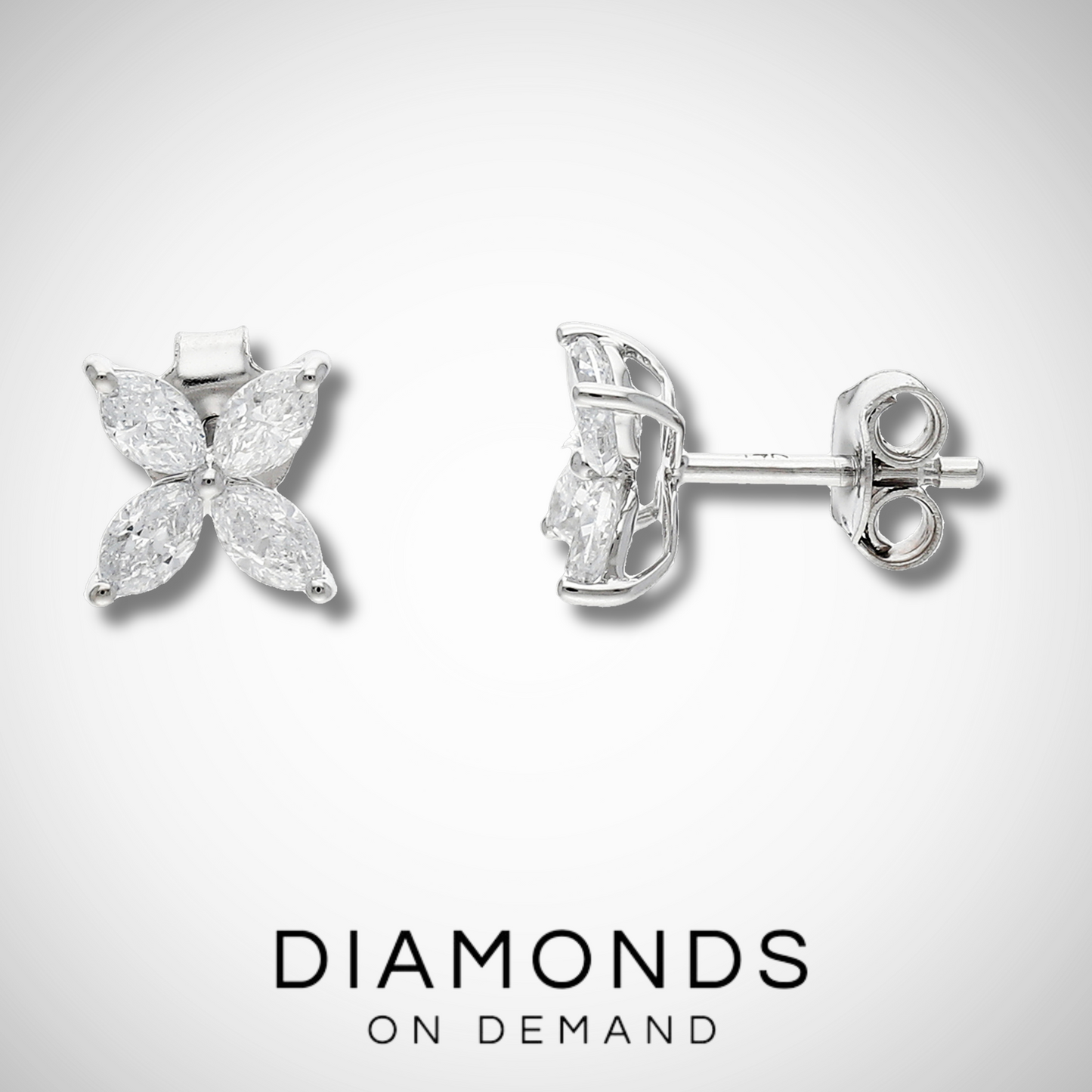 Wildflower Diamond Earrings - White Gold