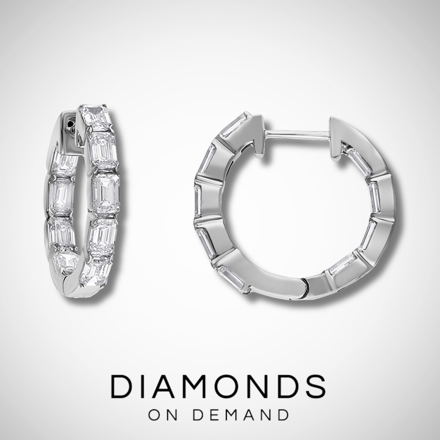 Emerald Cut Inside-Out Earrings