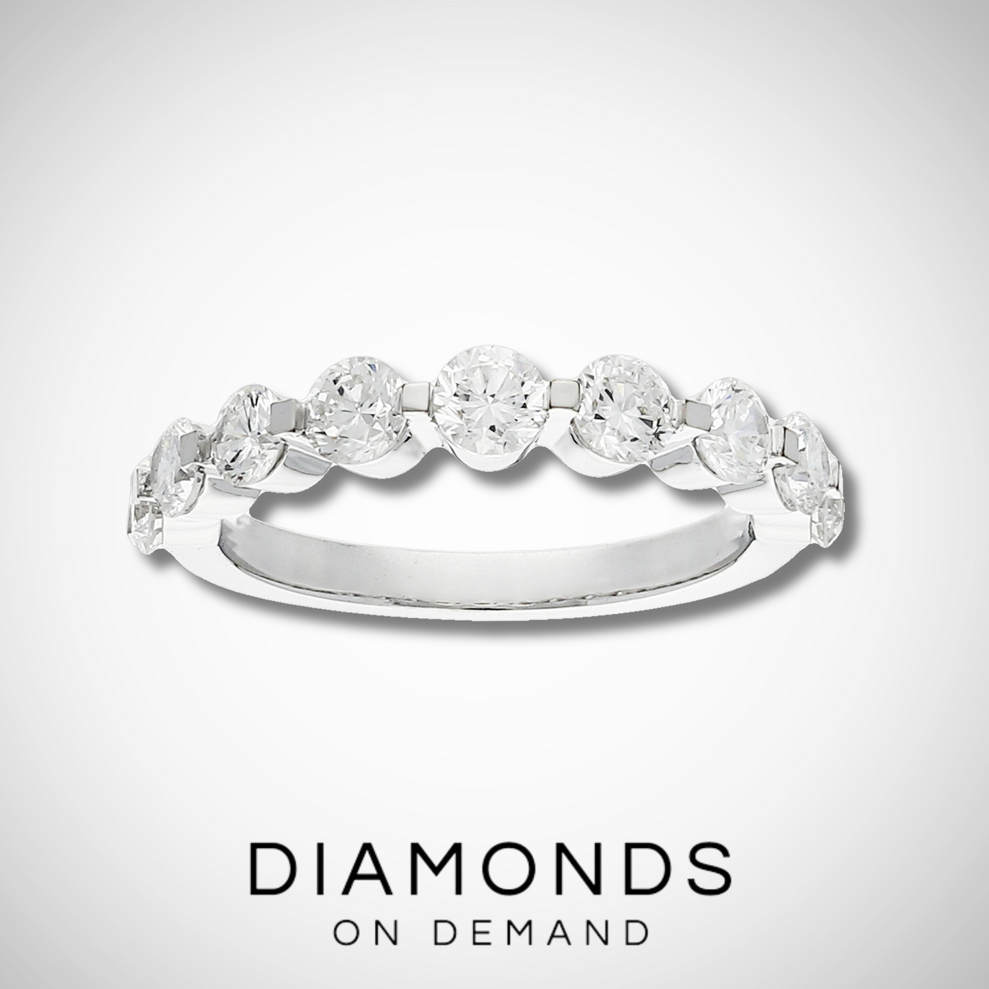 Buttercup Halfway Diamond Band - White Gold