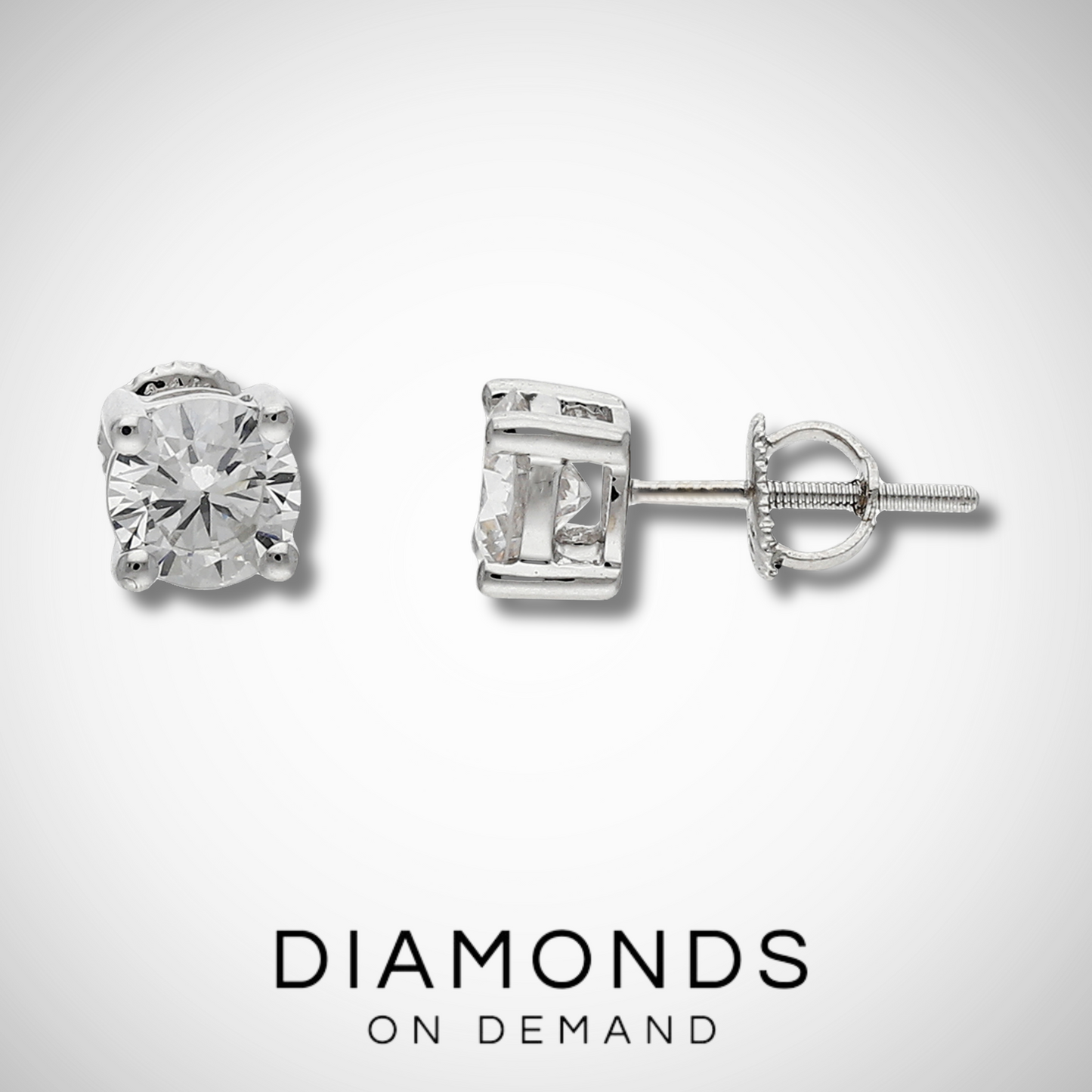 Diamond Stud Earrings - White Gold (over 3 carat)