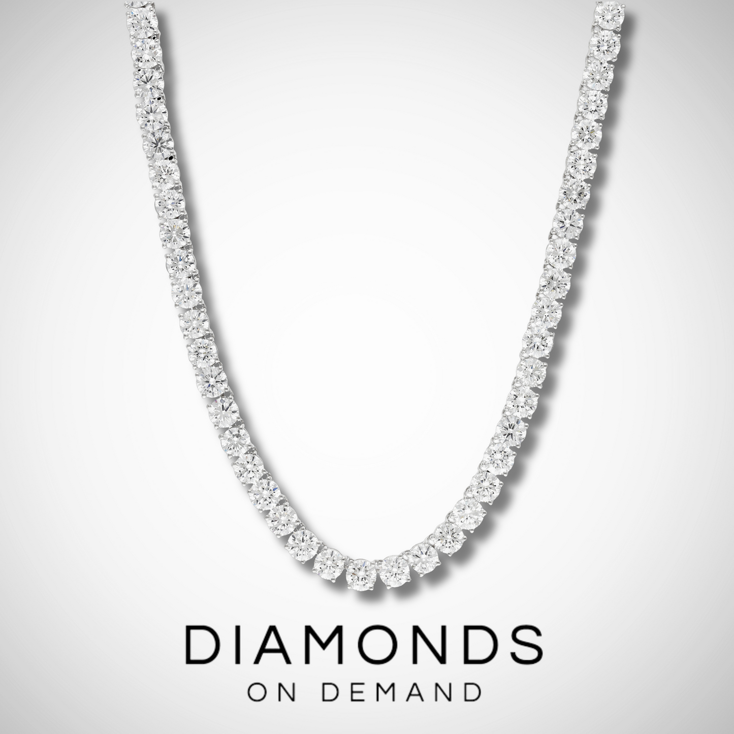 Diamond Tennis Necklace - White Gold